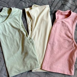 Pastel cropped tank tops bundle